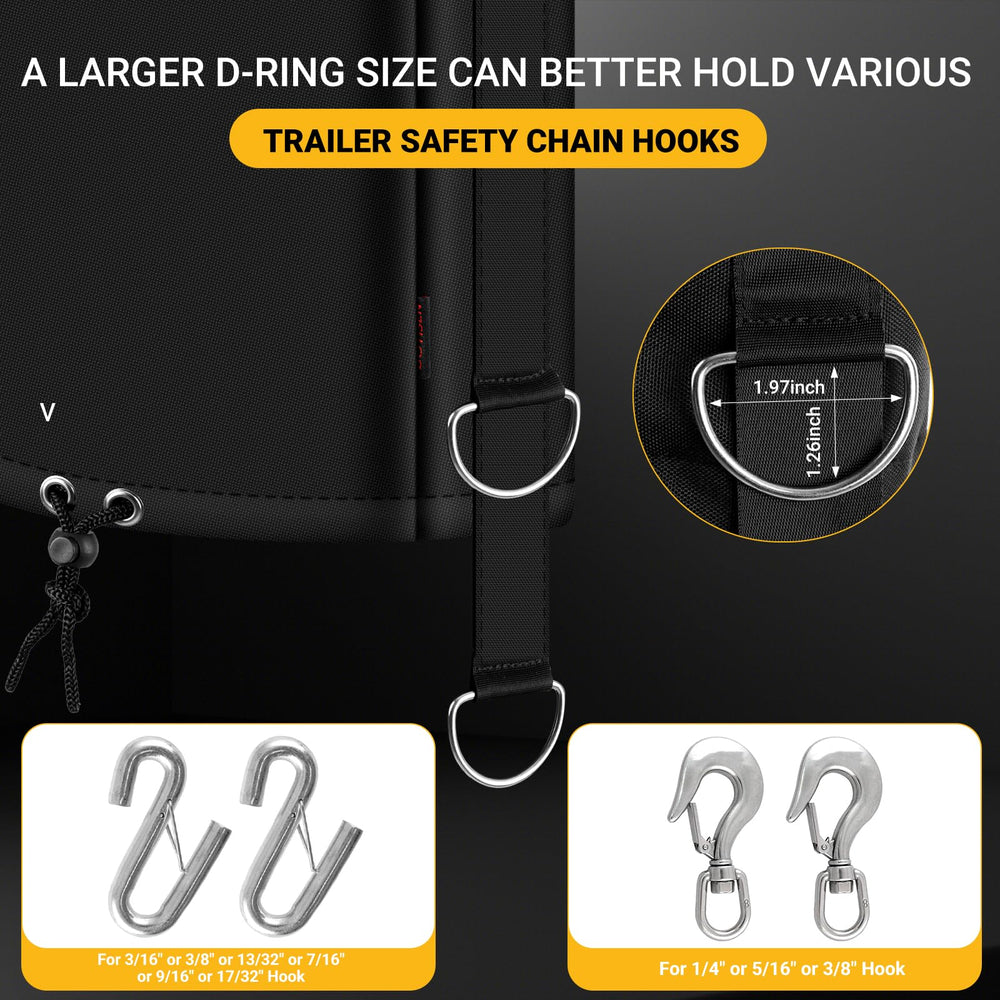 BOYISEN universal-fit cover fits most 14x5x10 inch electric tongue jacks.