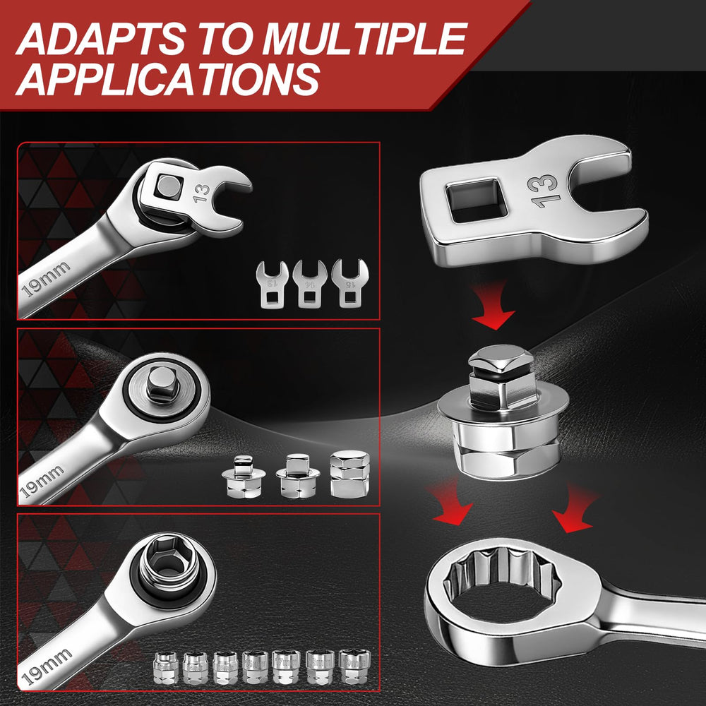 BQEC crowfoot wrenches for efficient belt removal and installation