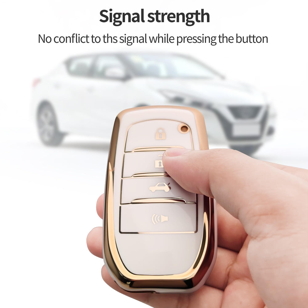 Bqepe Toyota key fob cover for Grand Highlander, rugged protection with a premium touch.