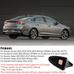 Bracingo shark fin antenna cover on Hyundai Elantra 2011-2015 modern roofline