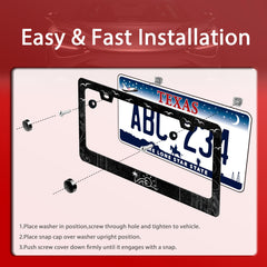 BRAGHRTED two-hole license frame fits standard mounting with secure, quiet operation.