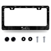 BRAGHRTED Waves and Sun license frame for a durable, eye-catching car accessory.
