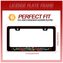 BRAGHRTED floral design license plate frame adds colorful car decor