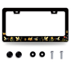 BRAGHRTED Queen Bee license frame with butterfly design for lasting style