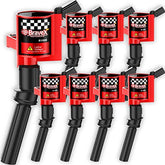 Bravex ignition coils installed on Ford F-150 engine for stronger starts.