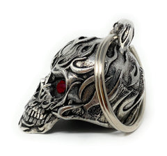 Bravo Bells Flame Skull Diamond Bell close-up highlighting craftsmanship
