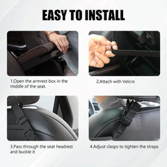 Braxan purse holder installation step close-up shows quick setup for busy mornings
