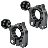 BRCOVAN 1-inch ball handlebar mount base on a motorcycle, showing secure fit and adjustability