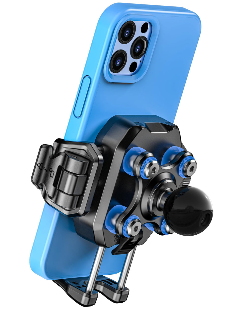 BRCOVAN 1 inch ball mount on motorcycle offering secure on-the-go grip