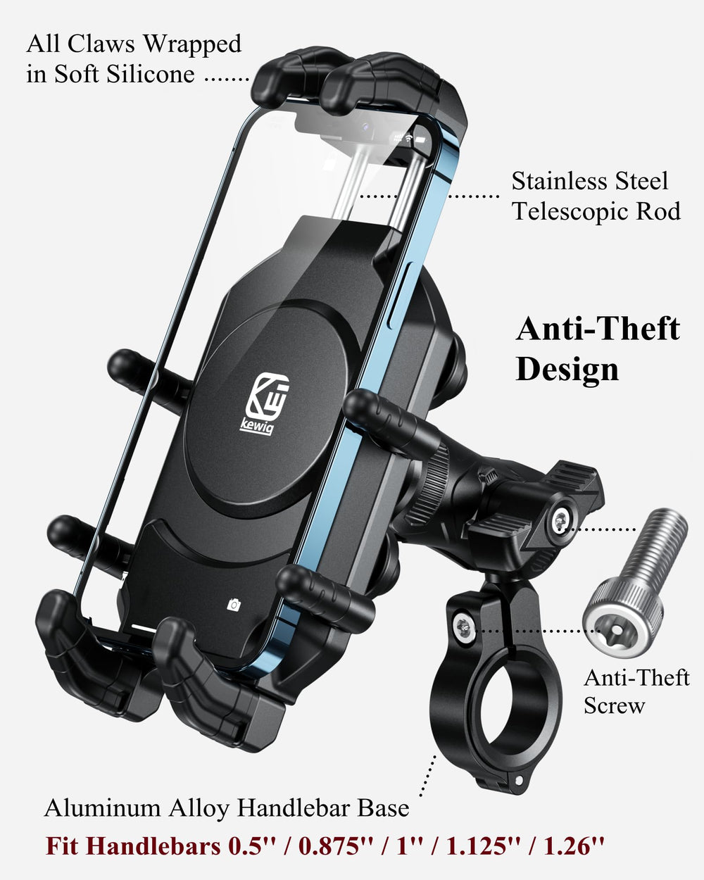 BRCOVAN anti theft mount with safety screw and wrench for added security.