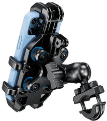 BRCOVAN motorcycle phone mount main body keeps phone secure on rough roads.