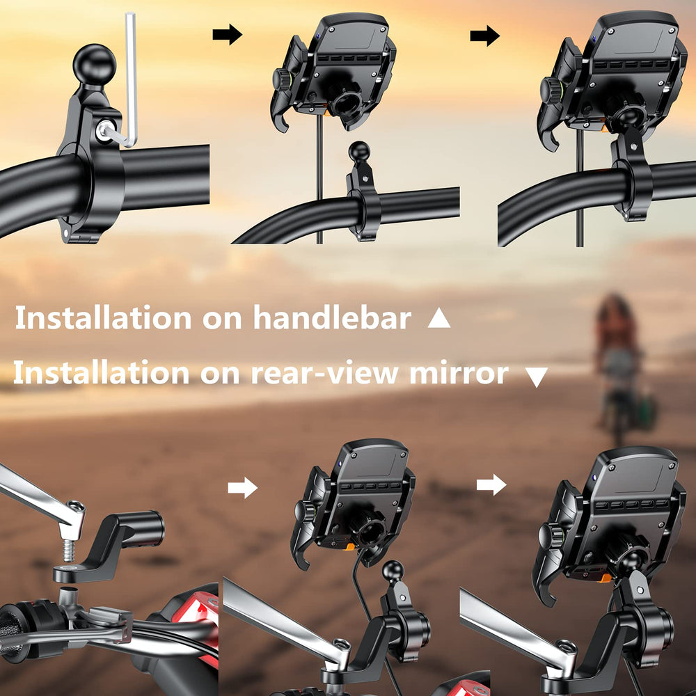BRCOVAN mount fitting 4-8 inch phones for versatile motorcycle use
