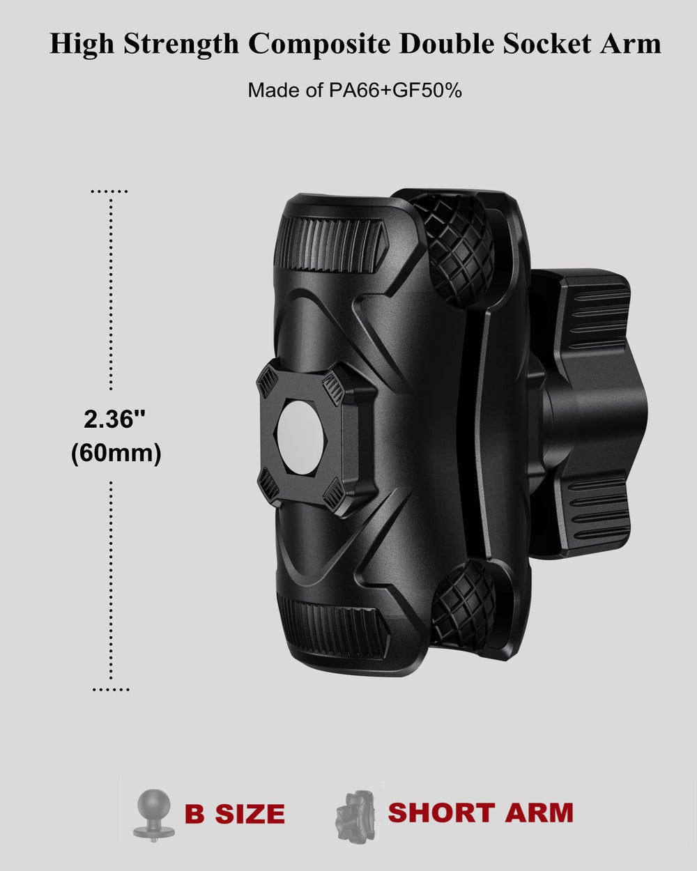 BRCOVAN RAM-mount compatible arm enabling flexible device positioning