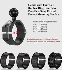 BRCOVAN rubber ring inserts protect rails and ensure snug fit.