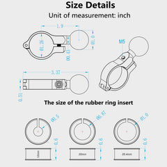 BRCOVAN TPU over-molded ball head provides non-slip grip.