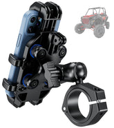 BRCOVAN UTV mount side view showing secure grip for rough terrain.