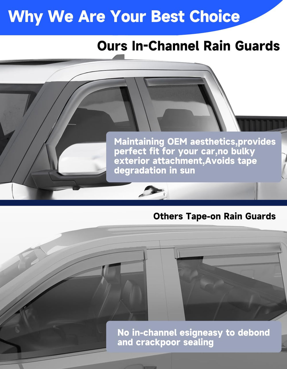 Breejoy weather-resistant design suitable for all-season use on the Tundra CrewMax