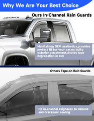 Breejoy wind-noise reduction rain guard during highway drive