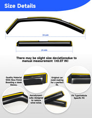 Breejoy window visors during rain reduce wind noise and gusts.
