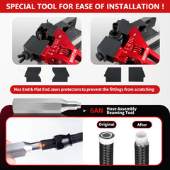 BRIFITOR 6AN male-to-male flare coupler for strong hose joins