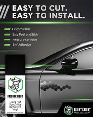 Bright Knight Decals 3M reflective vinyl detail increases trailer and vehicle visibility.