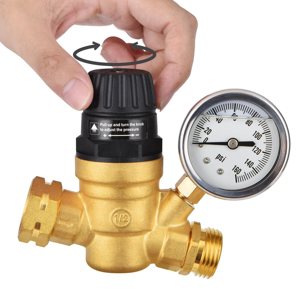 BRIGHTDECK RV regulator with gauge ensures precise control for RV water systems