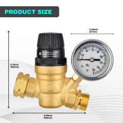 BRIGHTDECK regulator with inlet filter traps debris for cleaner RV water