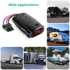 Briidea proportional brake controller in use during a road tow