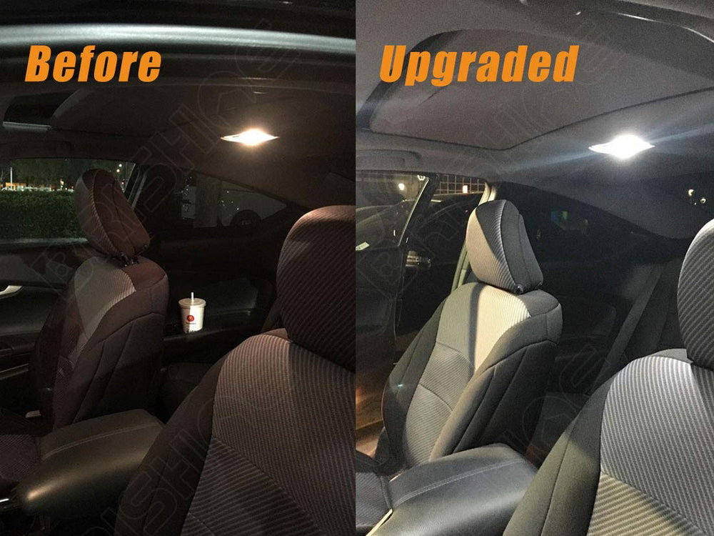 BRISHINE dome light LED replacement brightens the car interior.