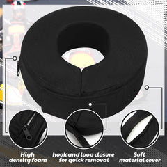Briwooody Racing Neck Collar black material highlights durable, sleek track-ready design.