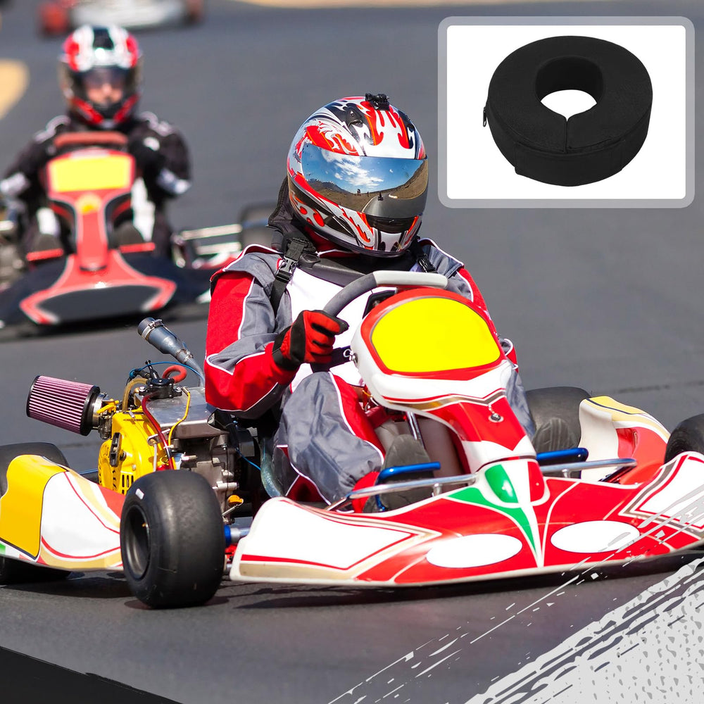 Briwooody Racing Neck Collar in action shows secure, snug wear across riding styles.