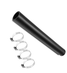 BrJJrYRu 2-inch filler neck hose, straight 15-7/8 inch length with clamps.
