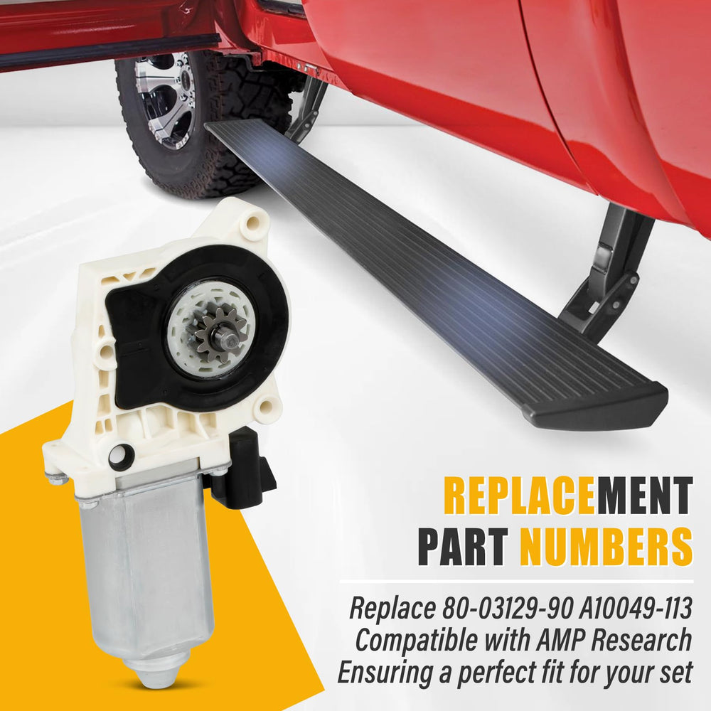 BROODAY AMP Research motor side angle highlights compact form for seamless under-vehicle fit.