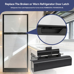 BROQIXIN latch close-up showing gap-free fit on Furrion Arctic.