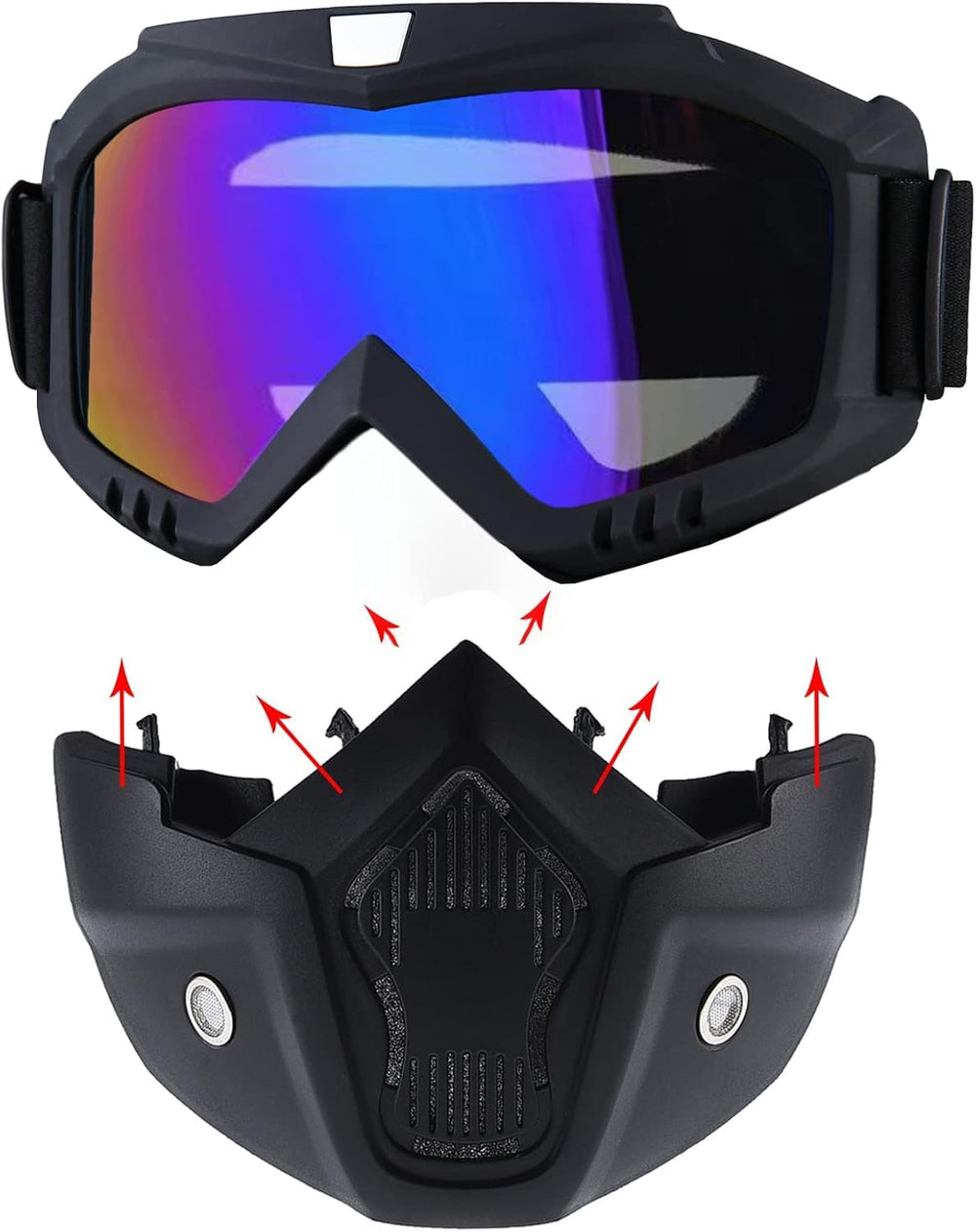 BROYEUR paintball mask side view shows secure strap and ergonomic fit.
