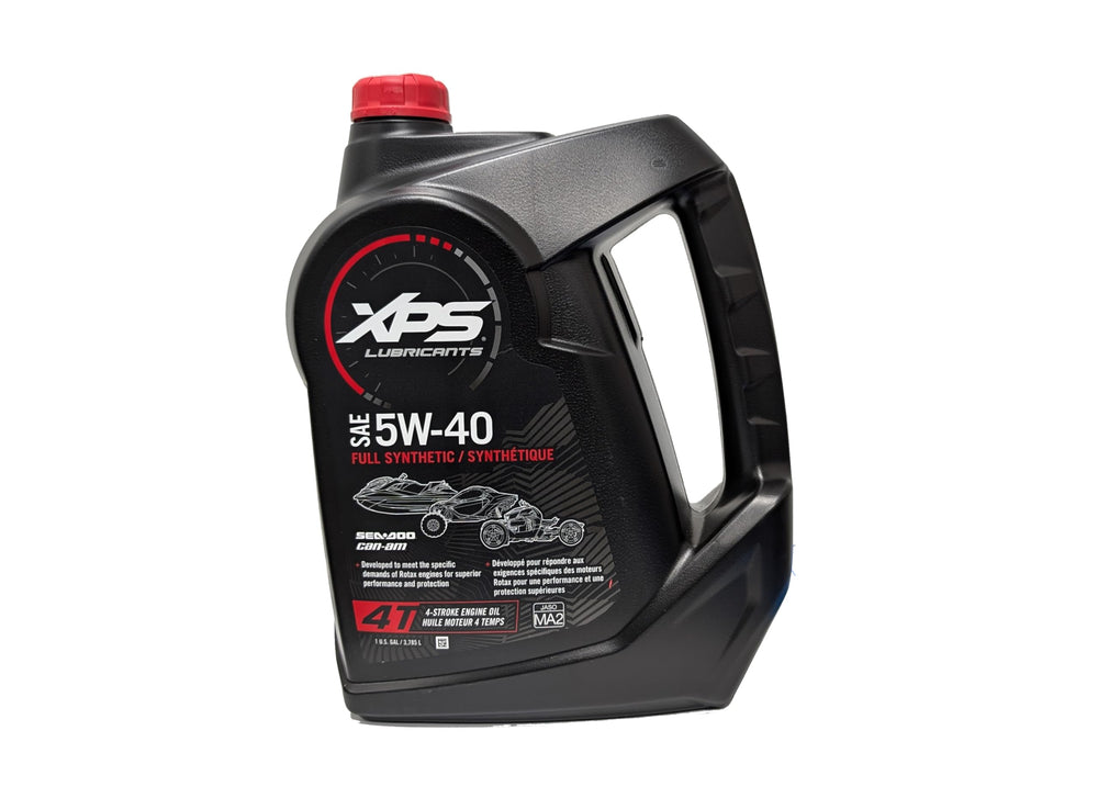 BRP SeaDoo XPS oil gallon pour shows smooth flow for easy lubrication