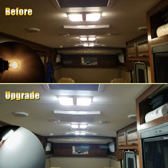 BRISHINE 36-SMD LED chips provide bright, efficient light output.