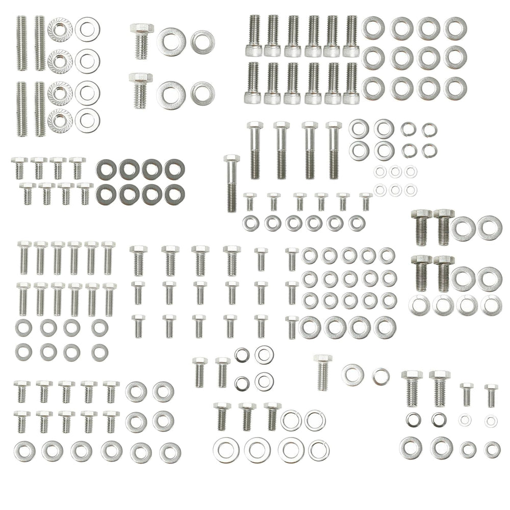 BRSUNAVOM stainless small-block bolt kit box for organized installation