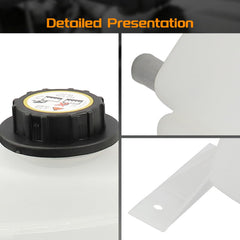BRTEC coolant reservoir cap packaging image emphasizing warranty and quality.