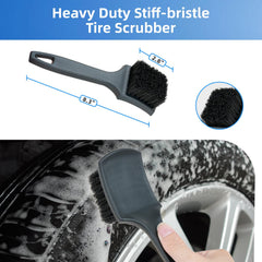 BRUSH FAMILY 9Pcs wheel detailing kit microfiber-towel wipes away residue cleanly