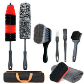 BRUSH FAMILY 9Pcs wheel detailing kit tire brush for gentle brake dust removal