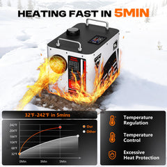 BSMTEK silencer reduces noise for quiet heating.