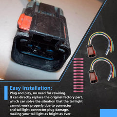 BSNOVT durable tail-light harness resists corrosion for long-lasting performance.