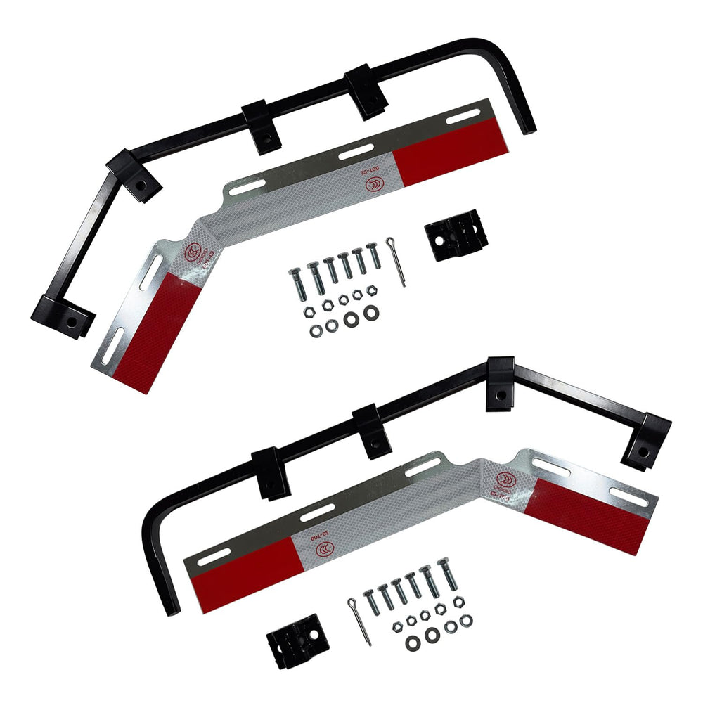 BST BSSP mud flap hanger pair with 28-inch angled arm for trailer protection.