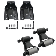 BST BSSP pair rear leaf spring hanger bracket and shackle kit for easy replacement.