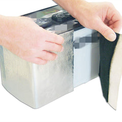 BSTFLEX battery wrap heat shield 8in-wide protects battery area in tight engine bays.