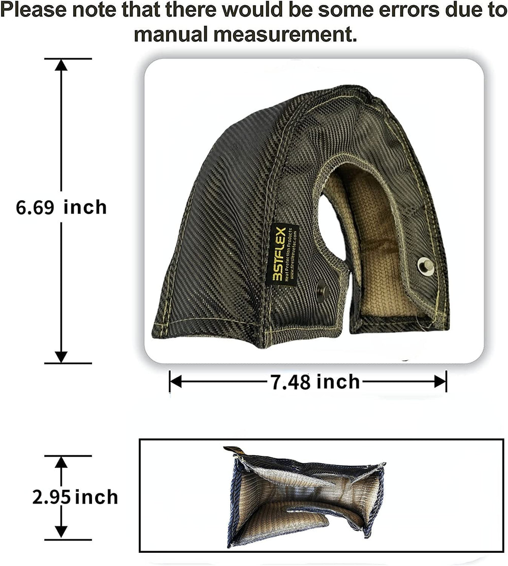 BSTFLEX turbo blanket outer-carbon-fiber-shell provides durable heat shielding for engine bay.