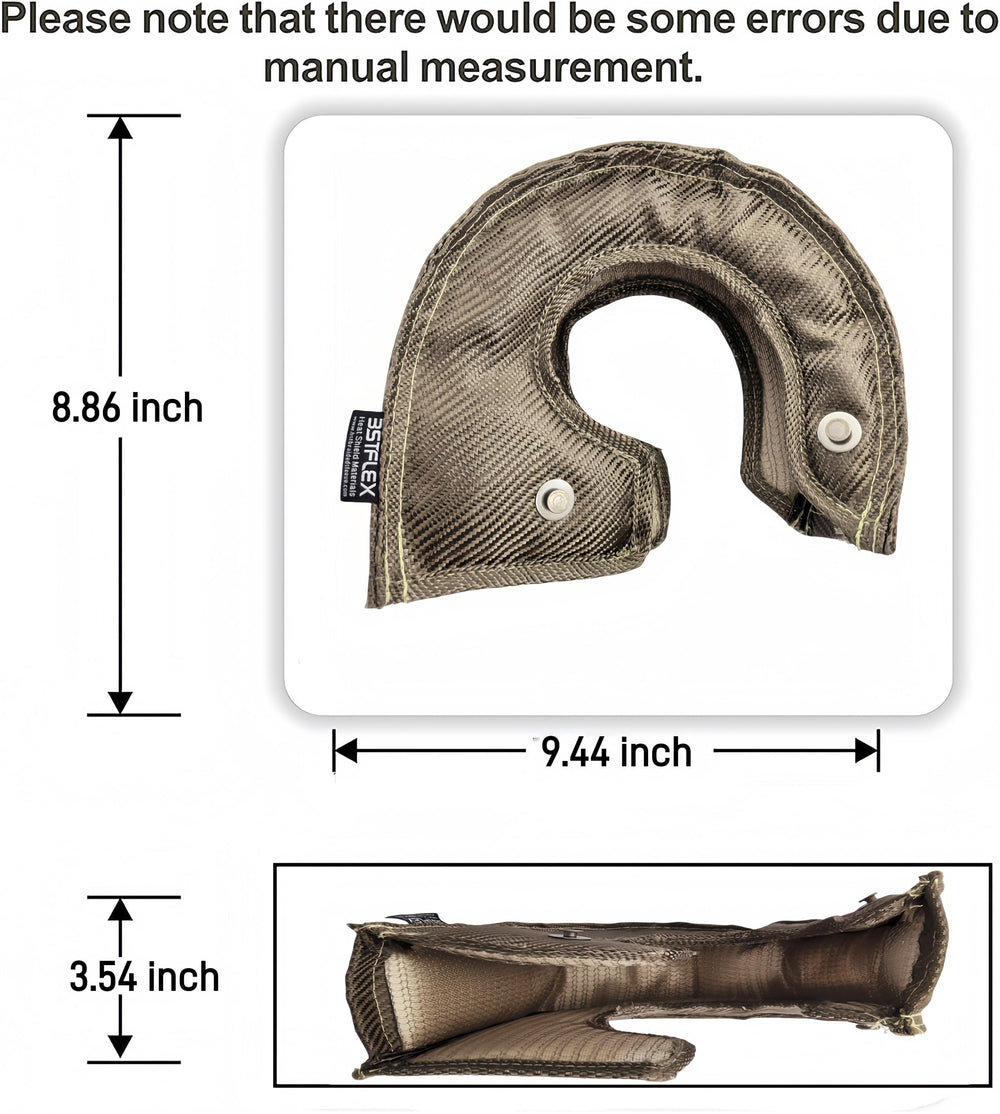 BSTFLEX titanium turbo blanket side view showing compact wrap