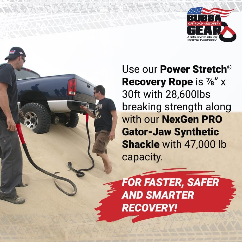 Bubba Rope NexGen Pro Gator-Jaw shackle with high capacity connection