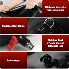 Budiwati water bladder collapsible design for compact storage after use.
